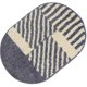 thumbnail image 1 of Tflycq Soft Fluffy Microfiber Oval Bathroom Rugs Non-Slip, Strong Water Absorbent Bath Mat (Blue and White Stripes), 1 of 3