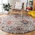 thumbnail image 2 of SAFAVIEH Morocco Leo Geometric Area Rug, Grey/Multi, 6'7" x 6'7" Round, 2 of 9