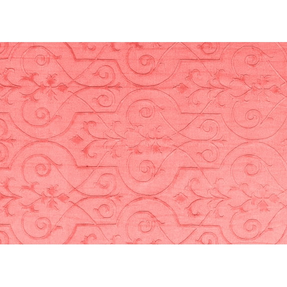 Ahgly Company Indoor Rectangle Abstract Red Modern Area Rugs, 2' x 5'