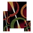 thumbnail image 2 of Home Dynamix Area Rugs: Ariana Rug: 5194 Modern Geometric Rings Black: 3 Piece Set, 2 of 2