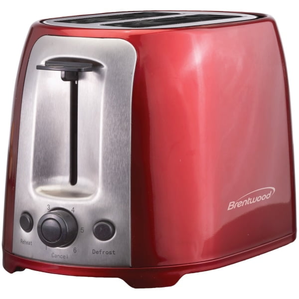 Brentwood Appliances Cool Touch 2-Slice Extra Wide Slot Toaster - Red