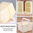 thumbnail image 5 of Brush 2Pcs Artist Brush Basin Plastic Brush Washer Mark Brush Basin Watercolor Paint Brush Washing Basin to Soak, Shape and Hold Washing Machine, 5 of 5