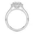 thumbnail image 3 of Lina Jewel 1.92 Ct Excellent Princess Cut Diamond Halo Rings - Solitaire with Accent Lab-Created Simulated Diamond & Eternity Band in 14K White Gold Plated - Wedding Engagement Rings for Women's, 3 of 6