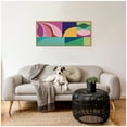 thumbnail image 2 of Kate and Laurel Framed Canvas Wall Art Print Abstract 02 Panel 1 by Rachel Lee, 40 x 18 Sylvie Natural Frame, Modern Contemporary, Abstract Art for Wall Decor, 2 of 8