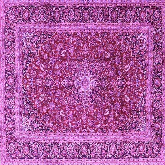 Ahgly Company Indoor Square Persian Purple Traditional Area Rugs, 6' Square