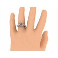 thumbnail image 6 of HeartsAndYou 2ct Round Moissanite Solitaire with Accent Vintage Inspired Milgrain Ring 18k White Gold over Silver, 6 of 9