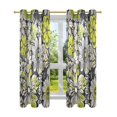 thumbnail image 7 of Yayeee Window Curtains Light Filtering 63"x42" Grommet Panel Pair Home Living Room Decor, Beige Flower Pattern, 7 of 7