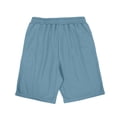 thumbnail image 7 of ADSSDQ Mens Shorts Summer Casual Waffle Knit Drawstring Elastic Waist Comfy Shorts with Pockets Beach Vacation Light Blue 3XL, 7 of 7