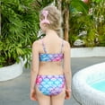 thumbnail image 4 of Girls Swimming Mermaid Tail Kids Mermaid Swimwear Sea Costume 7-8Years, 4 of 5