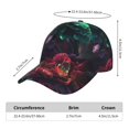 thumbnail image 3 of Yiaed Red And Green Carnation Print Cap Adjustable Size for Running Workouts and Outdoor Activities All Seasons, 3 of 5