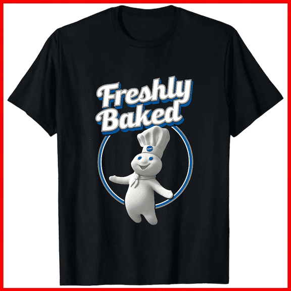 Pillsbury Doughboy Poppin Fresh Baked Retro Graphic Unisex T-shirt V18842, up to size 5XL