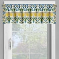 thumbnail image 5 of Ambesonne Mediterranean Valance Pack of 2, Art Curlicue Leaves, 42"X18", Sea Blue Mustard Green, 5 of 5