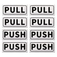 thumbnail image 1 of Unique Bargains Push Pull Door Sign 2'x5' Adhesive Horizontal Pull Push Sticker White 4 Set, 1 of 6