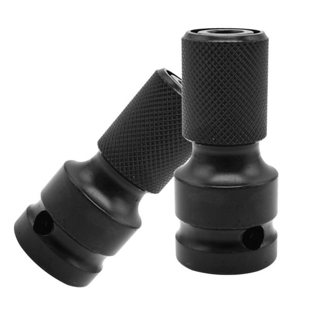 2pcs Adaptateur de Tournevis Porte-Embout Télescopique Support de Tournevis Télescopique Porte-Embout de Vis Adaptateur de Clé Barre d'Extension de Vis 1/2 Po à 1/4 Po