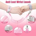 thumbnail image 4 of 3 in 1 Toddlers Leash + Anti Lost Wrist Link Child Kids Safety Harness Kids Walking Wristband Assistant for Girl Pink Christmas Gift, 4 of 7