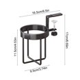 thumbnail image 3 of Desk Cup Holder, Hanging Drink Holder with Adjustable Clamp, 17x16.5x9.5cm Iron Rack for Mugs & Tumblers, Space Saving No Drill Mount for Desk, Bed, Table, Wheelchair & Dorm Use,Vsgery, 3 of 8