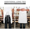thumbnail image 4 of UBICON Waist Size Cotton Apron with 2 Deep Pockets for Home and Professional Use (White), 4 of 7