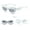 White, variant on Eyewear Female Candy Color Goggle Sunglasses Red Party Style
