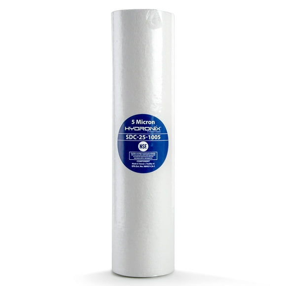 Hydronix SDC-25-1005 Whole House RO Reverse Osmosis Sediment Water Filter Cartridge 2.5" x 10" - 5 Micron