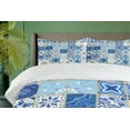 thumbnail image 4 of Ambesonne Azulejos Duvet Cover Sets, Porto Ceramic Style Motif, 2-Queen, White Blue Grey Yellow, 4 of 7