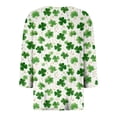 thumbnail image 5 of UngA St Patricks Day Shirt for Women Plus Size Funny 3/4 Sleeve Cute Saints Tops Shamrock T-Shirts Lucky Irish Shamrocks Outfit,Size L, 5 of 9
