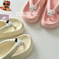 Black Hello Kitty Cartoon Kawaii Summer Slippers Platform Flipflops