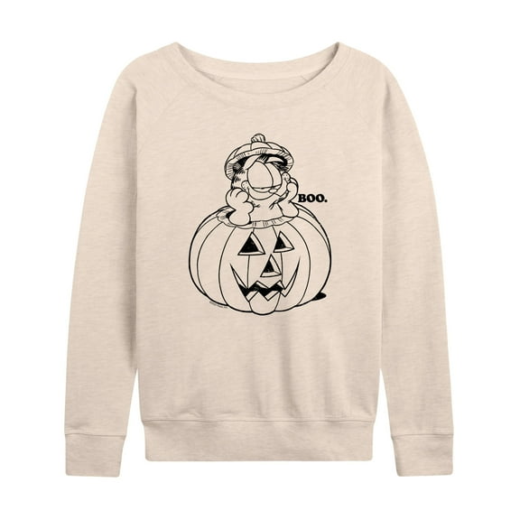 Garfield - Halloween Pumpkin Art - Women's Lightweight French Terry Long Sleeve Shirt