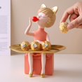 thumbnail image 4 of Creative Rabbit Oreilles Mignonnes Plateau Décoration Fille Moderne Simple Bureau Collation Télécommande Rangement Cosmétiques Ornements, 4 of 5