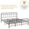 thumbnail image 6 of HESTINYSUS King Size Bed Frame,Metal Bed Frame with Headboard and Footboard Platform Mattress Base,No Box Spring Needed and Easy Assembly,Brown, 6 of 6