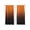Orange, variant on Burnt Orange Black Ombre Sheer Curtains 54 Inch Length 2 Panels for Living Room, Modern Abstract Striped Gradient Voile Kitchen Curtain Set, Luxury Privacy Drapes Window Treatment for Bedroom
