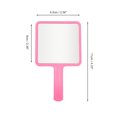 thumbnail image 2 of Unique Bargains 2pcs Delicate Square Handheld Mirrors for Personal Grooming Rose Red, 2 of 5