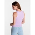 thumbnail image 3 of No Boundaries Ribbed High Neck Tank Top, Women's XXS-XXL, 3 of 5