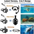 thumbnail image 3 of Máscaras de buceo plegables antiniebla, máscara de esnórquel con sistema superior de secado completo para natación libre, equipo de esnórquel profesional para adultos y niños, 3 of 4