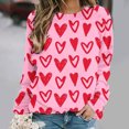 thumbnail image 1 of Qiopertar Mode Femmes Imprimé Col Rond Pull Tops Manches Longues Blouse Confortable Chandail en Molleton Offres de la Semaine Liquidation Moins de 5$ jusqu'à 90 % de Réduction, 1 of 4