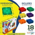 thumbnail image 2 of Playmags Magnetic Tiles, Magnetic Building Bricks, Playmags Exclusive Magnetic Blocks, Skill Development, Ages 3+ (Big Bricks Tiles), 2 of 7