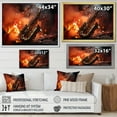thumbnail image 4 of Designart "Fire Sax Orange and Black Tools for Music" Music Canvas Wall Art, 4 of 5