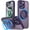 Purple, variant on Magnetic Ring Case for iPhone 15,Compatible with MagSafe with 360° Ring Stand Shockproof Protection Cover Case for iPhone 15 Green