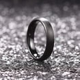 thumbnail image 3 of Anillo King Will Basic de carburo de tungsteno, 4 mm, negro, talla 8, 3 of 7