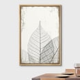 thumbnail image 2 of wall26 Framed Canvas Print Wall Art Transparent Black &amp; White Leaf Trio on Grunge Background Floral Nature Illustrations Modern Art Rustic Dramatic for Living Room, Bedroom, Office - 16"x24&, 2 of 5