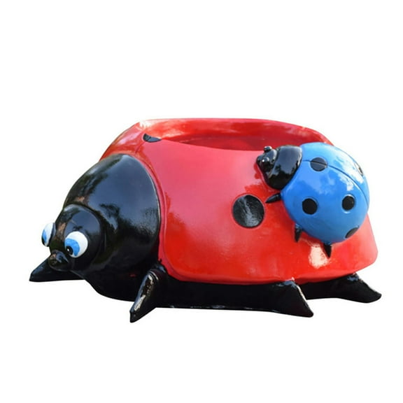 1Pc Ladybug Flower Planter Outdoor Garden Pot Decorative Flower Pot Gift