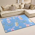 thumbnail image 2 of Coolnut Lightweight Soft Area Rugs 60 x 39 inch (5'x 3'3"), Rabbits Flowers Eggs Floor Mat for Kids Playing Room Hardwood Floor Living Room Nursery Rugs, 2 of 6