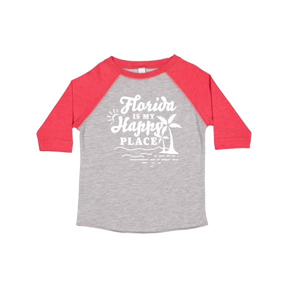 Inktastic Florida is My Happy Place with Palm Trees Boys or Girls Toddler T-Shirt