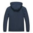 thumbnail image 3 of Tyhengta Men's Jacket Waterproof Coat Hooded Raincoat Outdoor Hiking Lightweight Windbreaker Navy Blue XL, 3 of 8