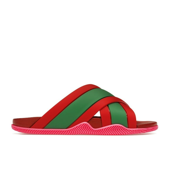 Gucci Women's Web Slide Pink Rubber Sandals, from StockX