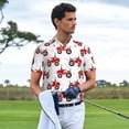thumbnail image 3 of Fotbe Red Wheeled Tractors Camiseta Polo de Golf para Hombre con Estampado – Camisa Deportiva Transpirable con Cuello Abotonado-Large, 3 of 6