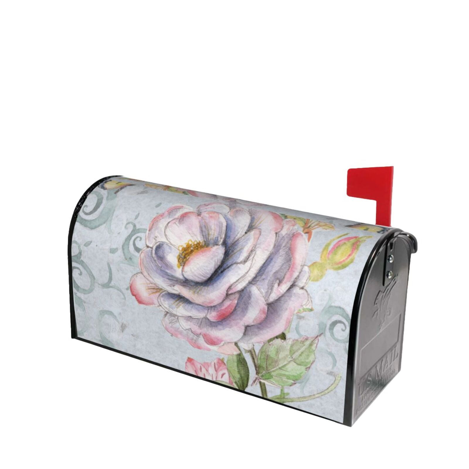Xecao Vintage Rose for Mailbox Cover with Magnetic Strips, Waterproof and Sunscreen, Adds a Decorative Touch to Your Garden Yard.