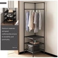 thumbnail image 1 of REOFLYUP Porte-Vêtements d'Angle Robuste Rangement en Métal Noir pour Chambre 1 Ensemble, 1 of 7