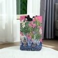 thumbnail image 6 of Yayeee Freestanding Laundry Hamper with Handle Collapsible Large Storage Basket for Clothes, White Vibrant Flowers, 6 of 7