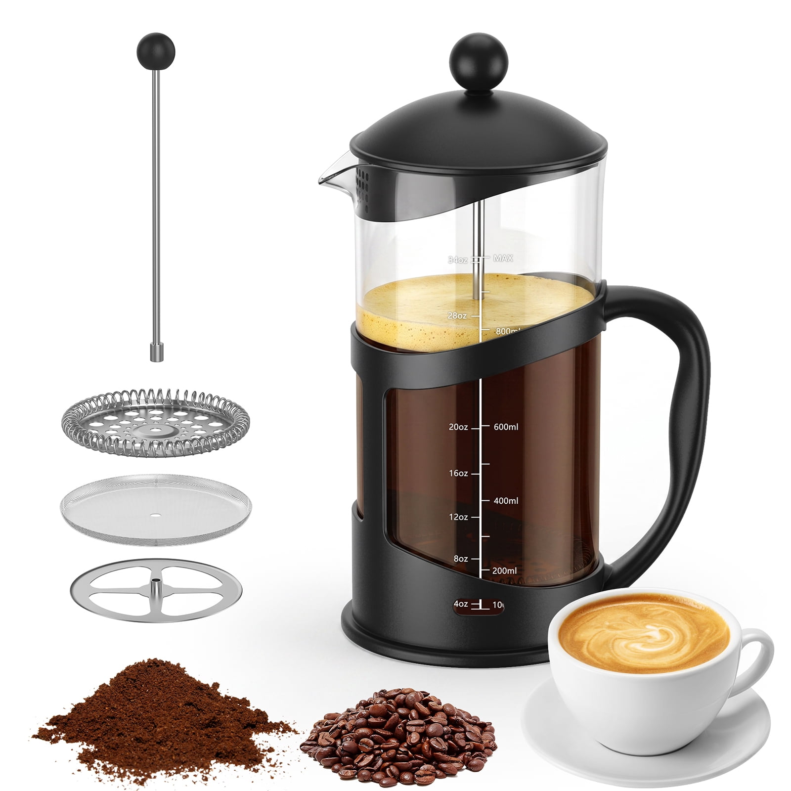 GoodCook Koffe 8-Cup Thermal Stainless Steel French Press Coffee