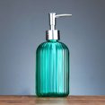 thumbnail image 4 of Glass Soap Dispenser,Crystal Refillable Wash Hand Liquid Clear Glass Bottle with Pump(400ml) - Style 2, 4 of 5